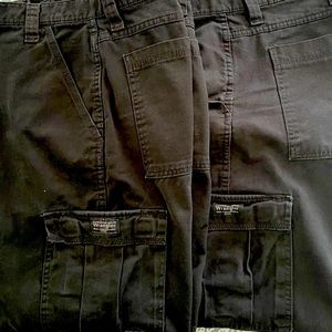 Two Pair of Men’s Wranglers Cargo Pants. Very nice condition. 44x30